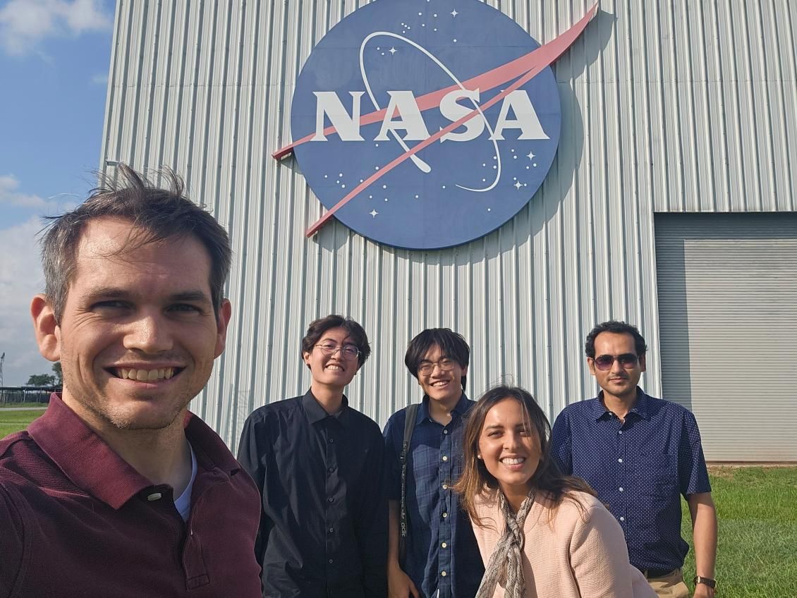 Team selfie at NASA Johnson Space Center